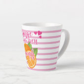 バレンタインデープンオレンジお友達でよかった カフェラテマグ (右アングル)