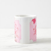 バレンタインデーベアーピンクマグ コーヒーマグカップ (中央)