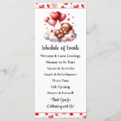 バレンタインデーベビーシャワーメニュー及びプログラム メニュー (裏面)