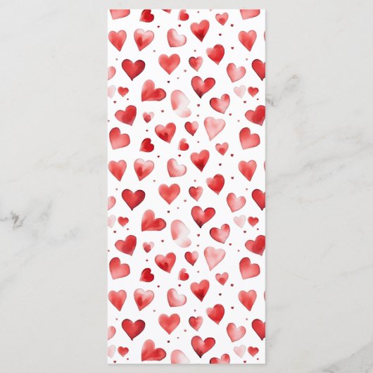 バレンタインデーベビーシャワーメニュー メニュー (裏面)