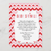 バレンタインデーベビー散水/赤ちゃんシャワー招待状 招待状 (正面/裏面)