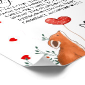 バレンタインデーベビー食べ物ベビーシャワーゲーム ポスター (角)