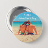 バレンタインデーボタン – カスタム写真と文字 缶バッジ (正面&裏面)