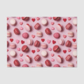 バレンタインデーマカロンクッキーハート 薄葉紙 (正面)