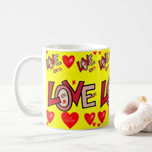 バレンタインデーマグカップ コーヒーマグカップ (ドーナツ)