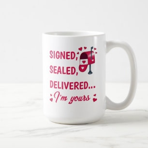 バレンタインデーマグカップ Signed, Sealed, Delivered コーヒーマグカップ