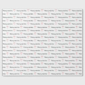 バレンタインデーミニマルの白黒 ラッピングペーパー (フラット)