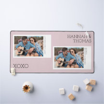 バレンタインデーミニマル2フォトコラージデスクマット