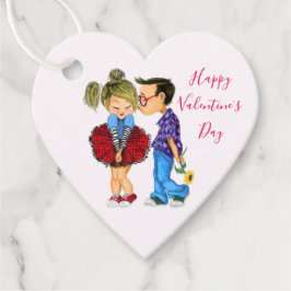 バレンタインデーメッセージカードロマンチックなカップル愛 フェイバータグ