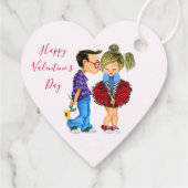 バレンタインデーメッセージカードロマンチックなカップル愛 フェイバータグ (裏面)