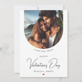 バレンタインデーモダンの夫のための写真カード シーズンカード (正面)