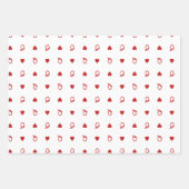 バレンタインデーモダンクイーンハートカード ラッピングペーパーシート (正面2)