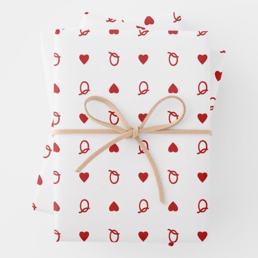 バレンタインデーモダンクイーンハートカード ラッピングペーパーシート (インサイチュ)