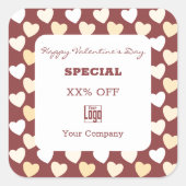 バレンタインデーモダンスペシャルブルゴーニュホワイト スクエアシール (正面)