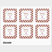 バレンタインデーモダンスペシャルブルゴーニュホワイト スクエアシール (シート)