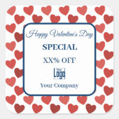 バレンタインデーモダンスペシャルブルーマーケティングアイテム スクエアシール (正面)