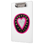 バレンタインデーモダンハート3テンプレートクリップボード クリップボード (左)