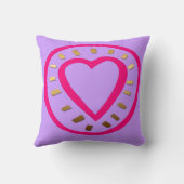 バレンタインデーモダン – ピンクハート2枕 クッション (裏面)
