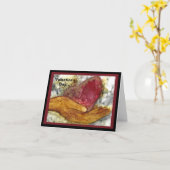 バレンタインデーユーモアのあるグリーティングカード用ハート カード (黄色い花)