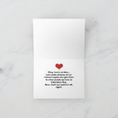 バレンタインデーユーモアのあるグリーティングカード用ハート カード (内部)