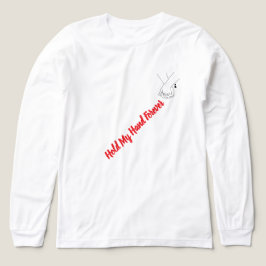 バレンタインデーラインアート手をつなぐTシャツ | M トライブレンドTシャツ