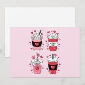 バレンタインデーラテコーヒー好き シーズンカード (正面/裏面)