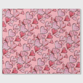 バレンタインデーラブハート ラッピングペーパー (フラット)