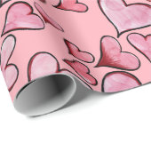 バレンタインデーラブハート ラッピングペーパー (ロールコーナー)