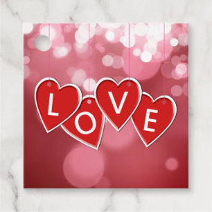 バレンタインデーラブ赤いハート フェイバータグ