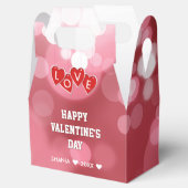 バレンタインデーラブ赤いハート フェイバーボックス (オープン)