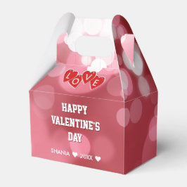 バレンタインデーラブ赤いハート フェイバーボックス