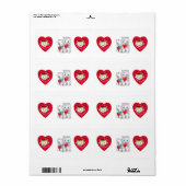 バレンタインデーラベルズヴィンテージ子猫 ラベル (フルシート)