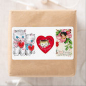 バレンタインデーラベルズヴィンテージ子猫 ラベル (インサイチュ)