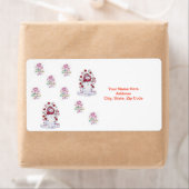 バレンタインデーラベル雪だるま ラベル (インサイチュ)