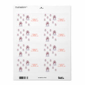 バレンタインデーラベル雪だるま ラベル (フルシート)