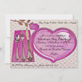 バレンタインデーランチョン招待状 招待状 (正面)