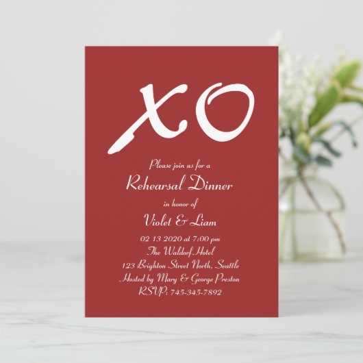 バレンタインデーリハーサルディナー招待状 招待状 (スタンド正面)