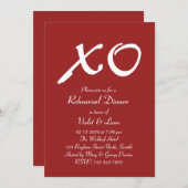 バレンタインデーリハーサルディナー招待状 招待状 (正面/裏面)