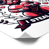 バレンタインデーレックス猫i盗むハート ポスター (角)