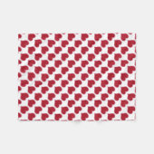 バレンタインデーレッドピンクハートラブ フリースブランケット (正面(横))