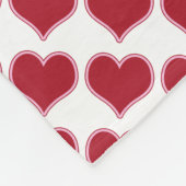 バレンタインデーレッドピンクハートラブ フリースブランケット (角)