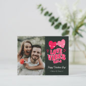 バレンタインデーレトロラブヴィービーオンリーハガキ ポストカード (スタンド正面)