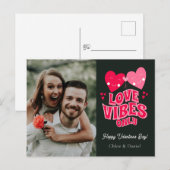 バレンタインデーレトロラブヴィービーオンリーハガキ ポストカード (正面/裏面)