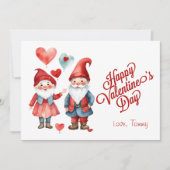 バレンタインデーレトロ格言水彩写真カード ノートカード (正面)