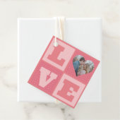 バレンタインデーロマンチックなピンクの愛のハート写真 フェイバータグ (インサイチュ)