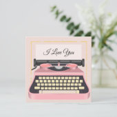 バレンタインデーロマンチックタイプライター 愛してる シーズンカード (スタンド正面)