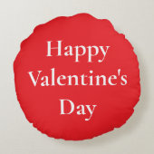 バレンタインデーロマンチック赤かわいいカラフル2025 ラウンドクッション (裏面)
