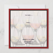 バレンタインデーワインテイスティングパーティの招待状 招待状 (裏面)