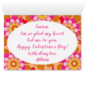 バレンタインデーヴィンテージの花モダン付きゼブラ (内部横(下))