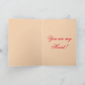 バレンタインデーヴィンテージハートと花 カード (内部)